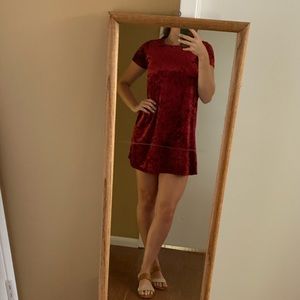 Red velvet dress